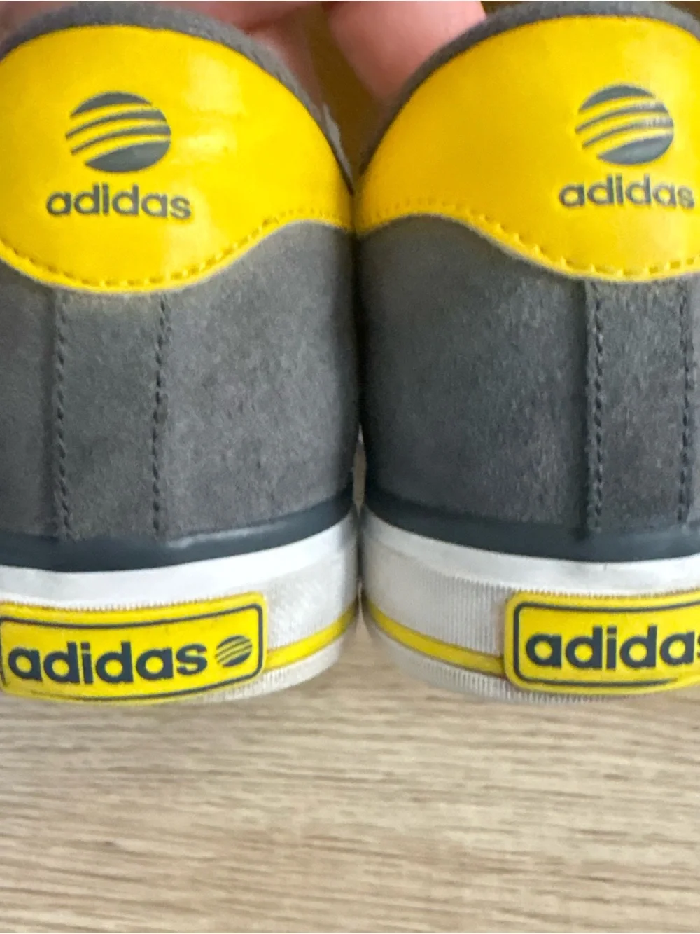 Adidas Neo Comfort Footbed Shoes, Grey and Yellow, Men’s Size 11